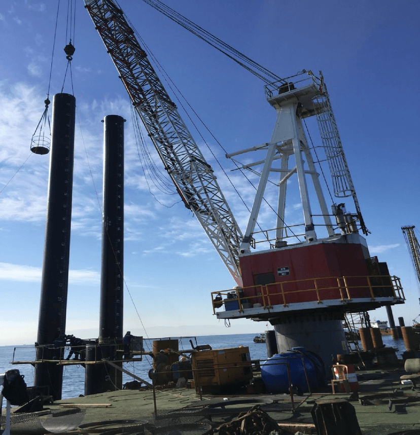 FSRU İskele inşası çalışmaları